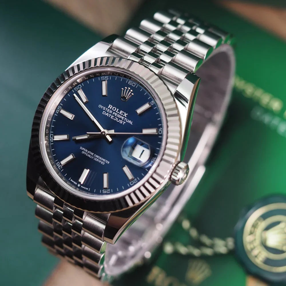 Rolex Datejust Blue Dial Jubelee