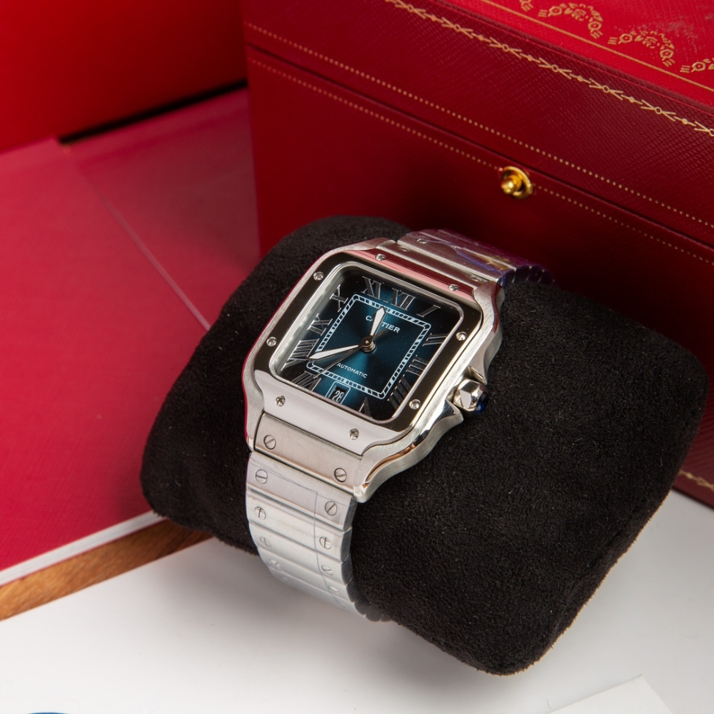 Cartier Santo Blue Dial, 39.8mm
