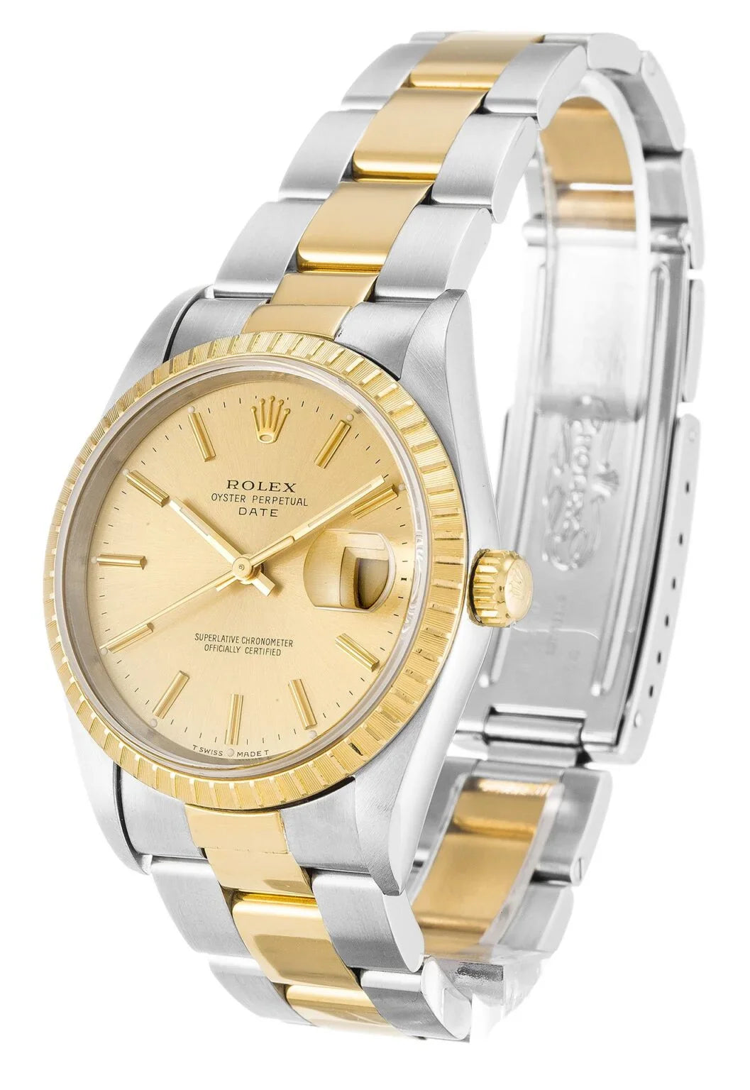 Rolex Oyster Perpetual Date Two-Tone Champagne Dial, 34 mm
