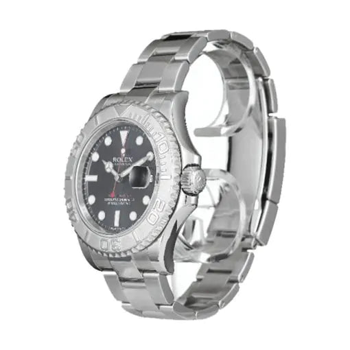 Rolex Yacht Master Silver Black Dial, 40mm
