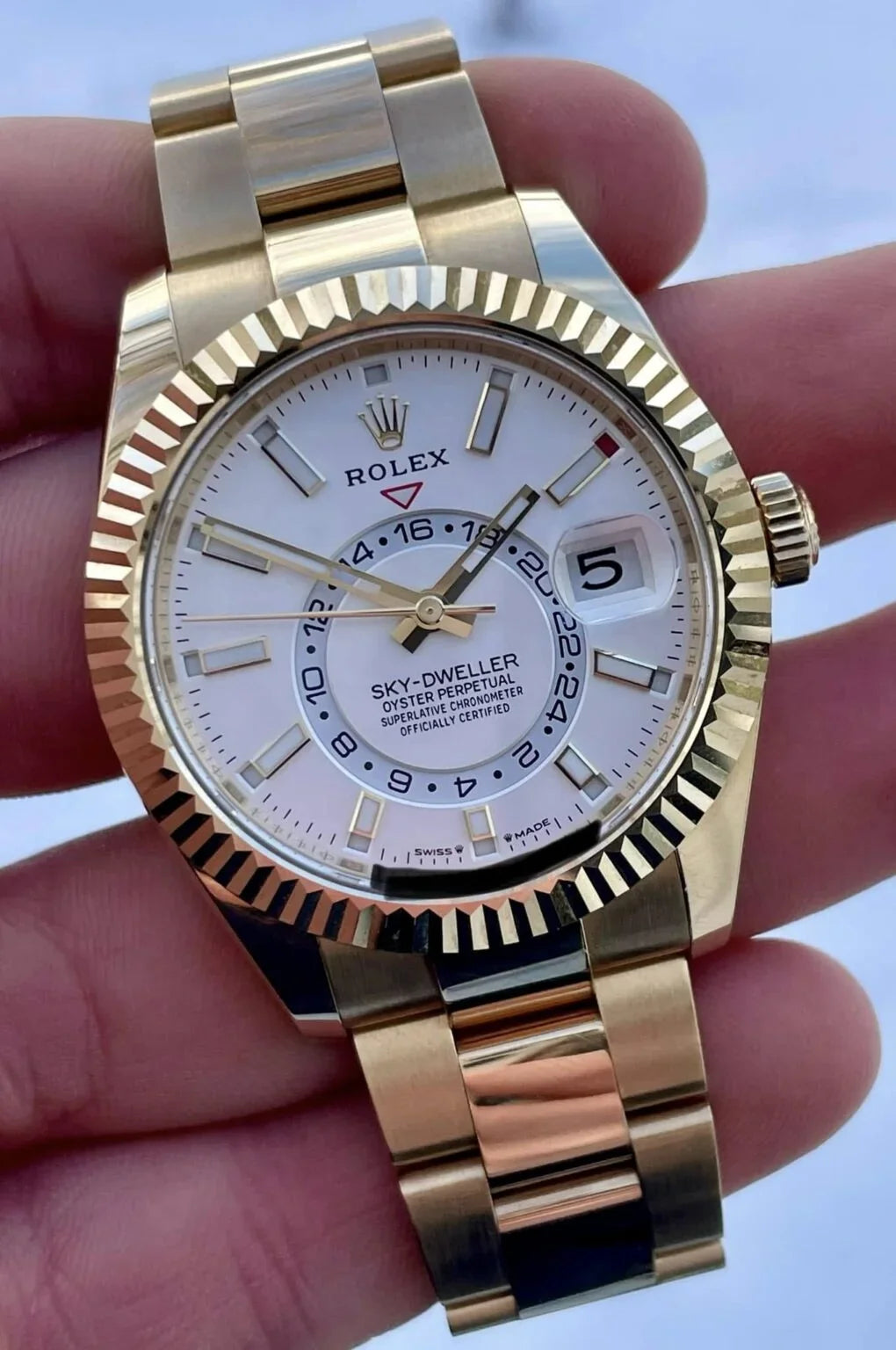 Rolex Sky-Dweller Gold White Dial