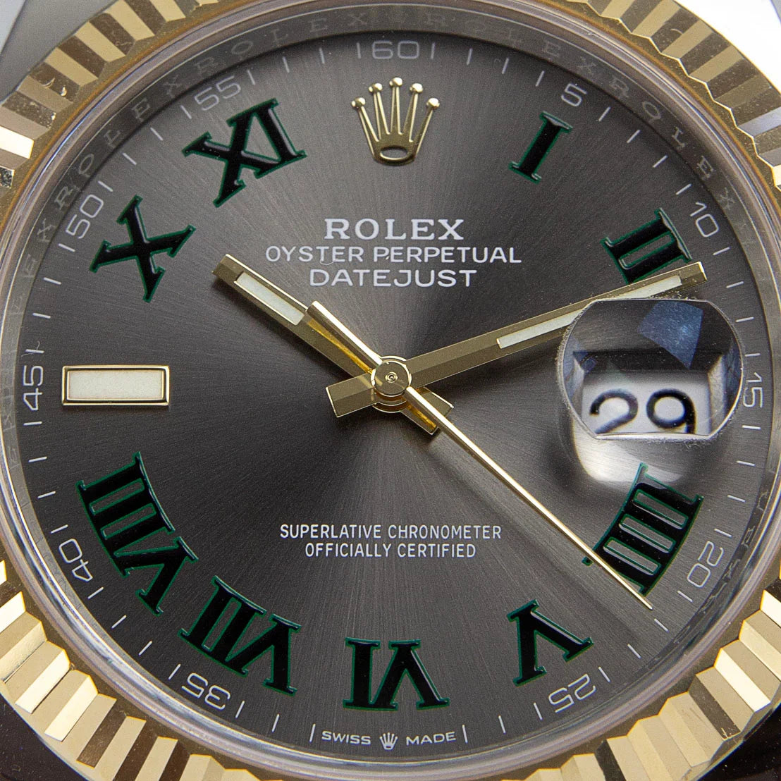 Rolex Datejust two-tone “Wimbledon” rhodium-plated dial