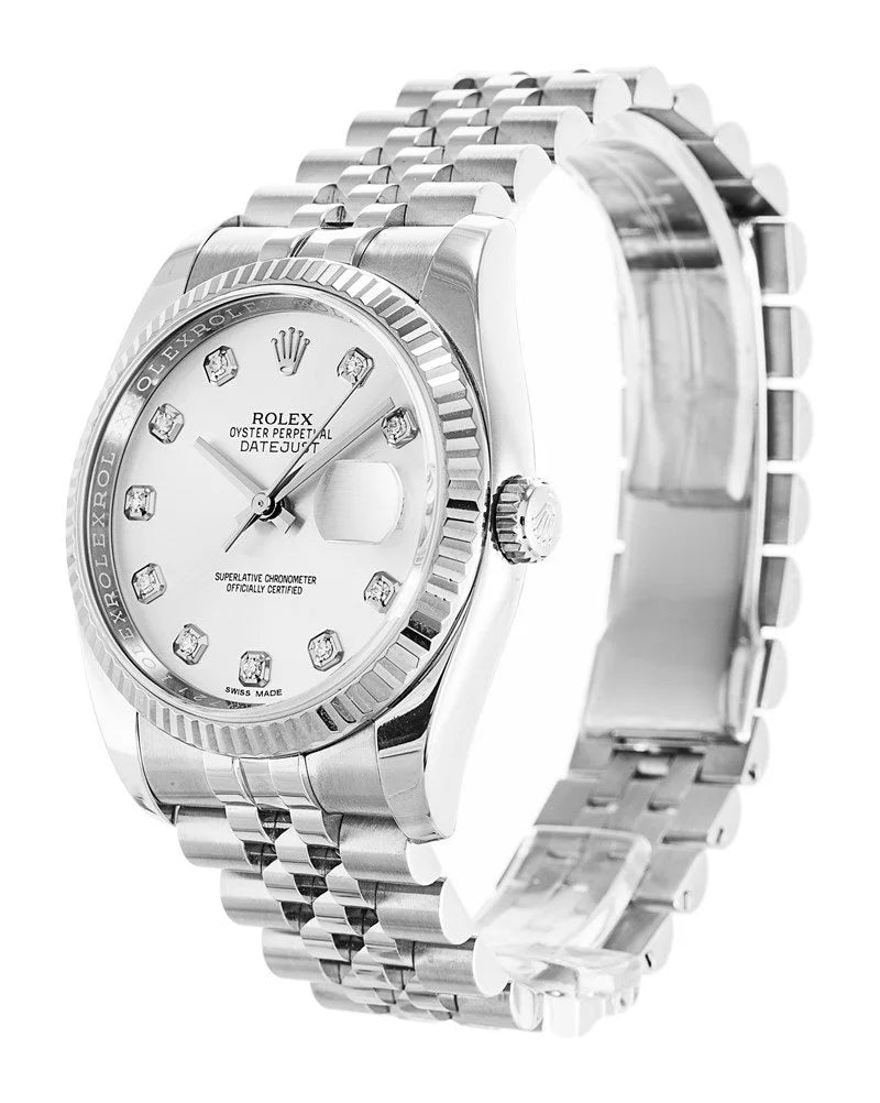 Rolex Datejust white-diamond dial 36mm