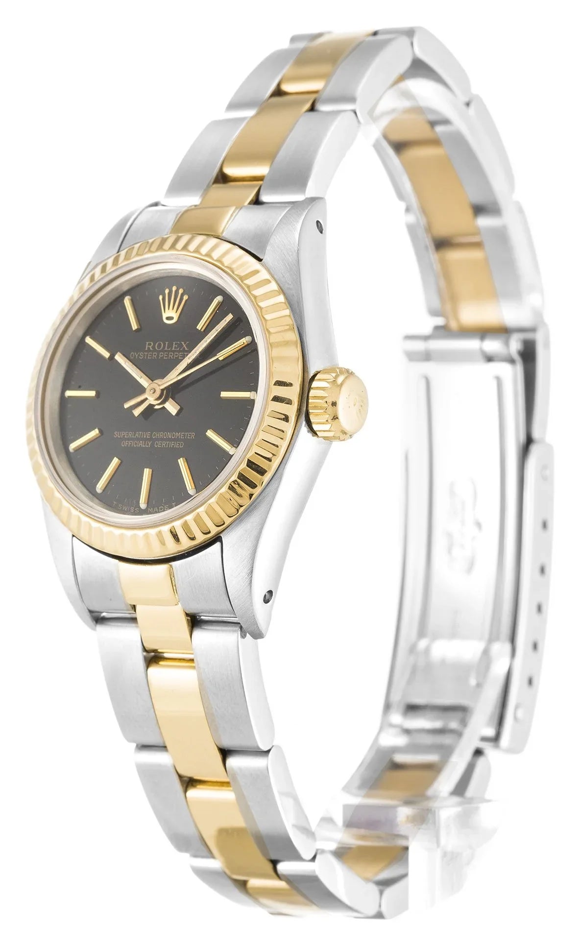 Rolex Oyster Perpetual Two-Tone Lady Silver Dial, 26 mm