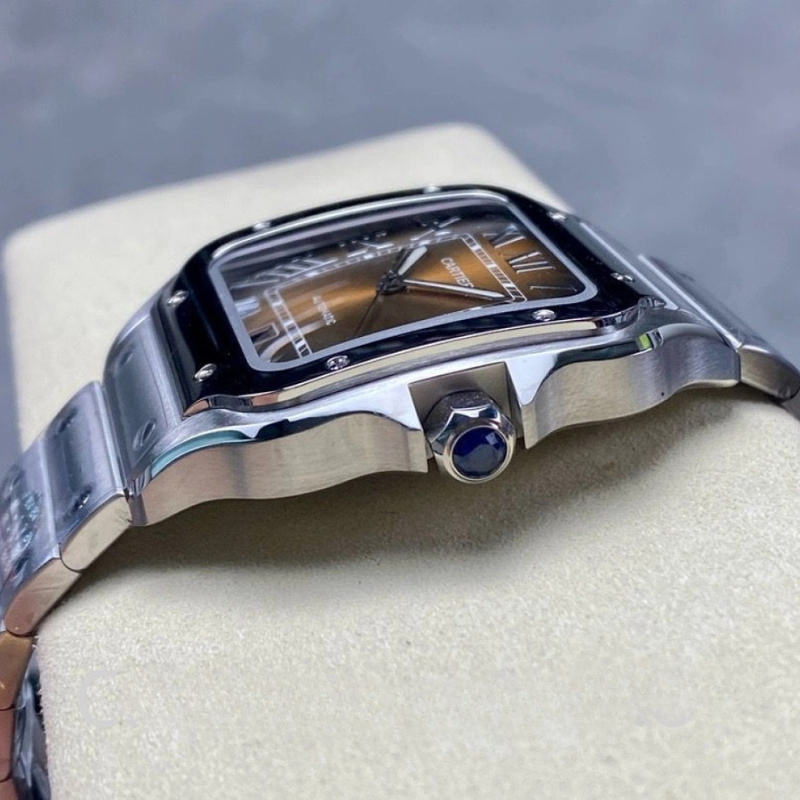 Cartier Santos Brown Dial, 39.8mm