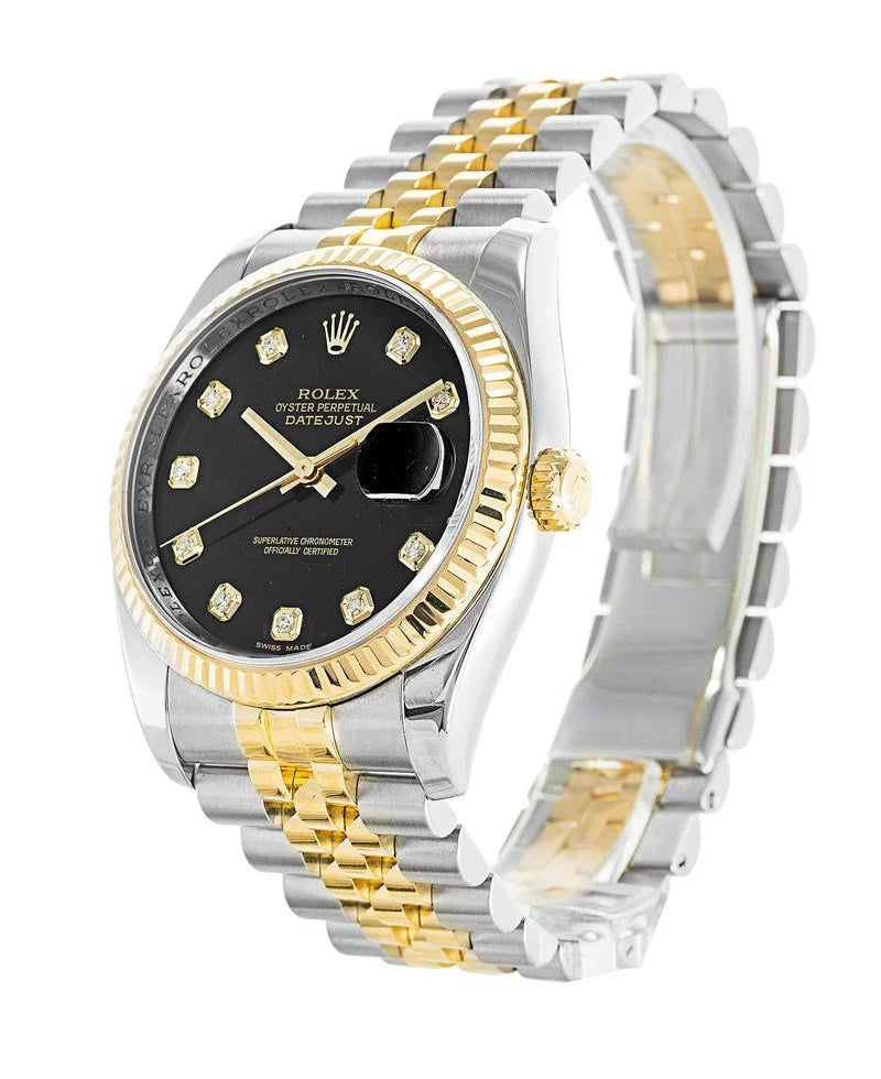 Rolex Datejust Two tone Black Dial 36mm