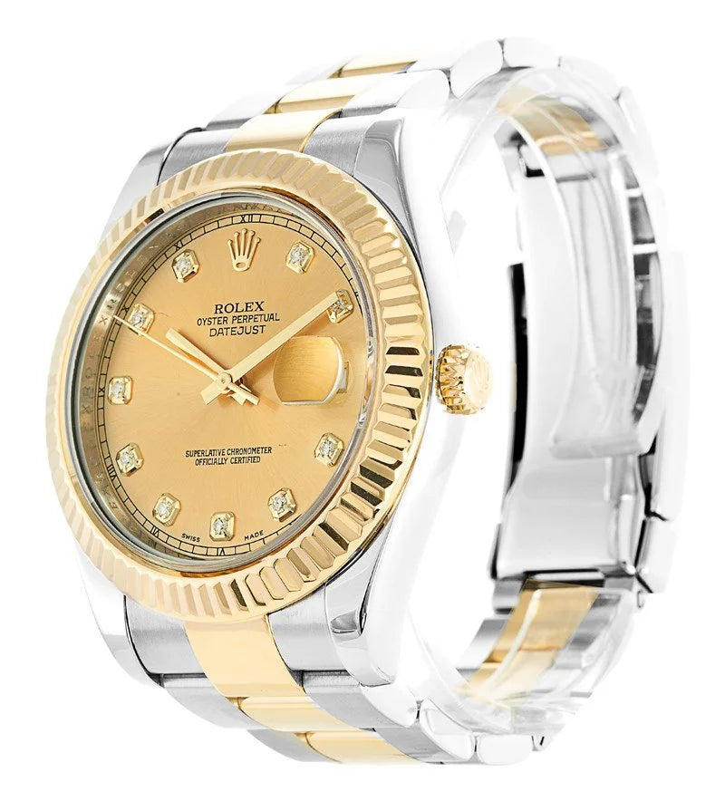 Rolex Datejust Two-tones Gold Dial with diamonds