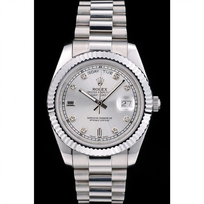Rolex Day-Date Silver Dial, 40 mm