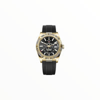 Rolex Sky-Dweller Gold Black Dial with Rubber Strap