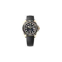 Rolex Yacht Master Oysterflex, Gold with Black Dial, 42mm