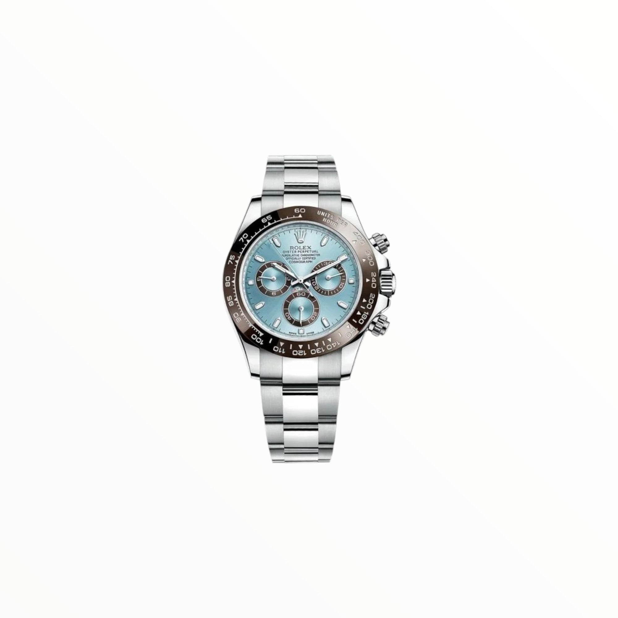 Rolex Daytona Ice  Blue dial, Chocolate "Platona"