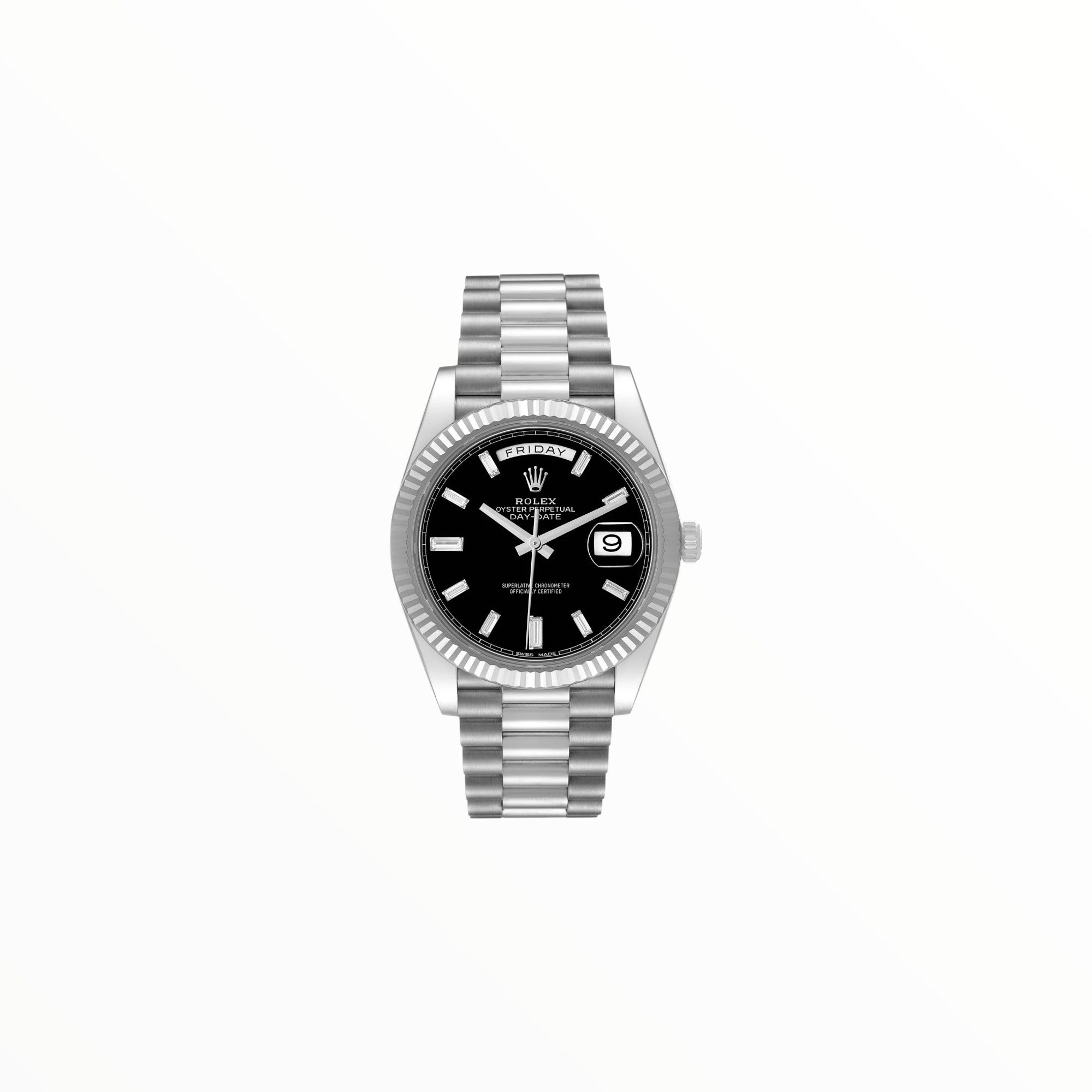 Rolex Day-Date Black Baguette Dial, 40 mm