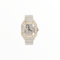 Cartier Santos Two-Tone Skeleton Moissanite, 40mm