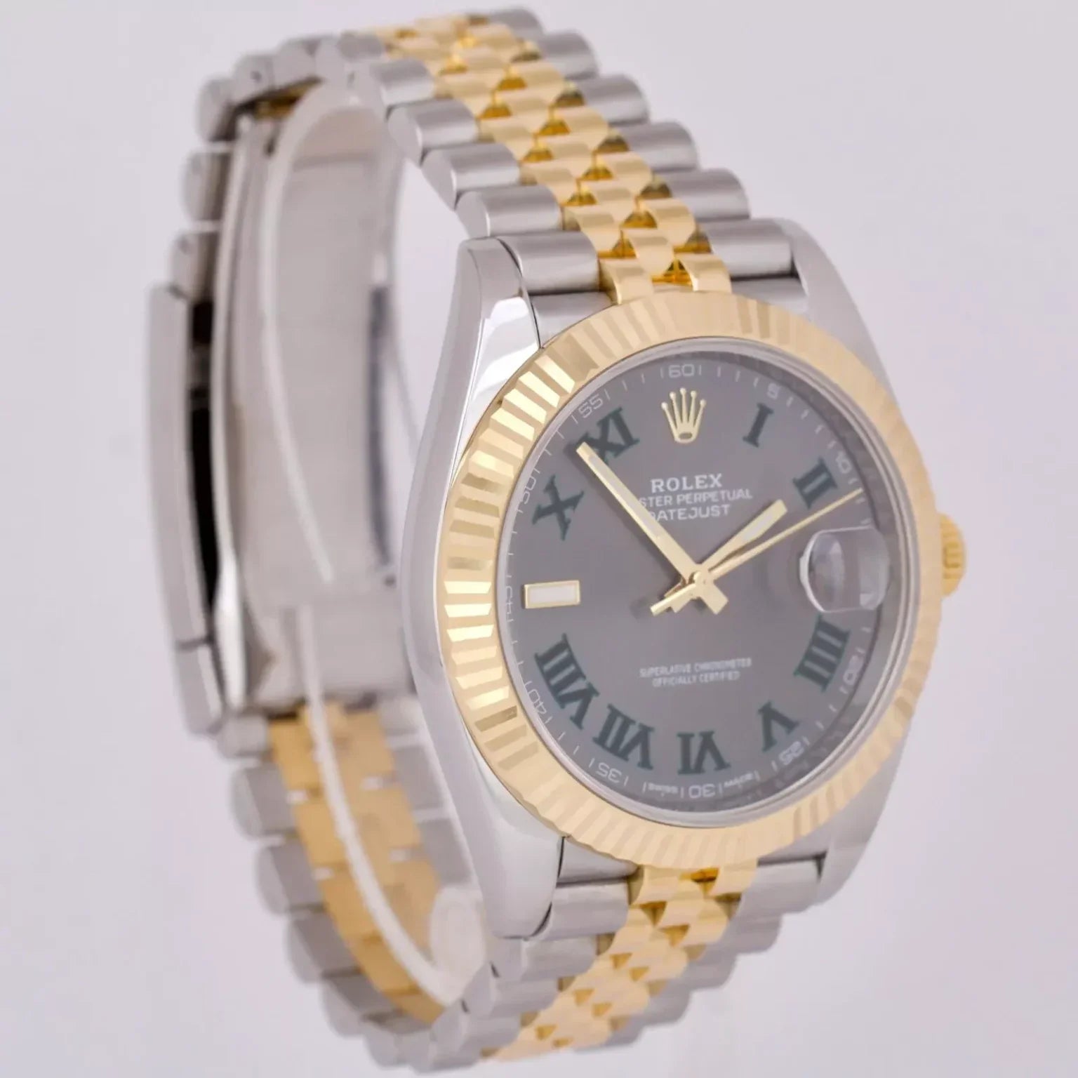 Rolex Datejust With Fhodium-Plated "Wimbledon" Jubilee Dial, 41mm