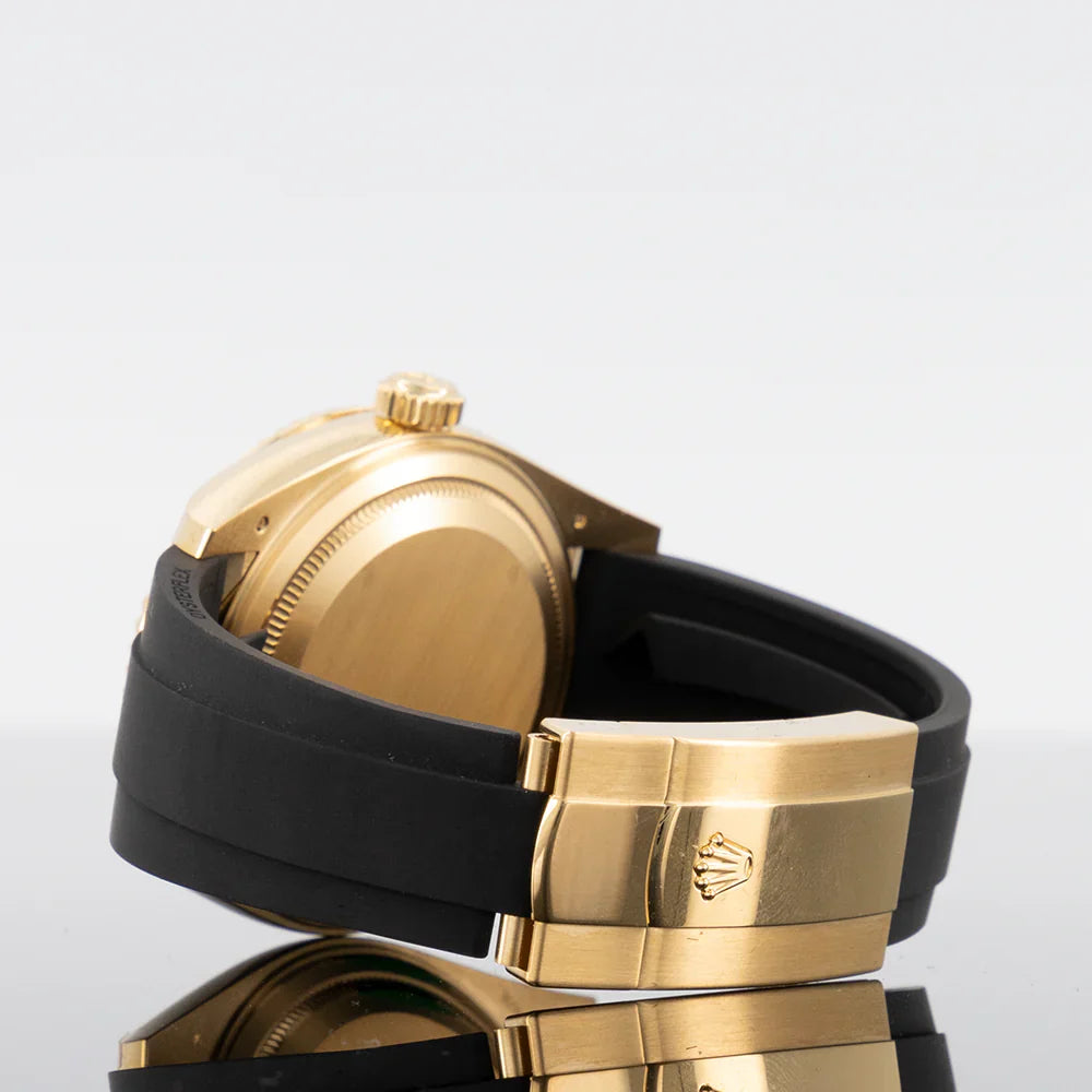 Rolex Sky-Dweller Gold Black Dial with Rubber Strap