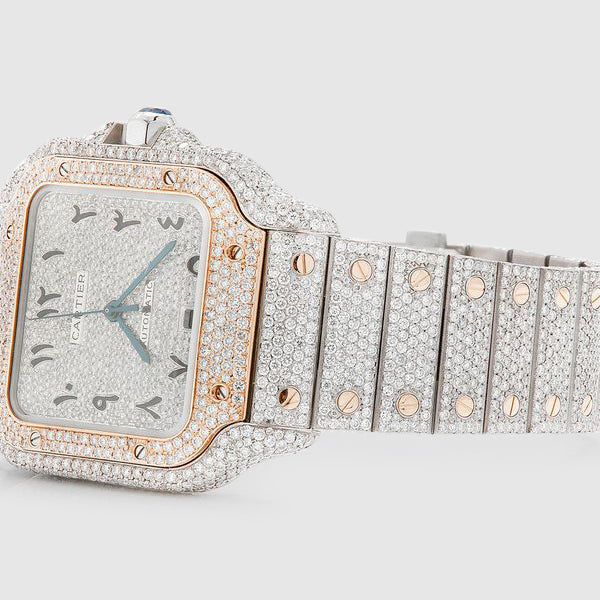 Cartier Santos Two-Tone Moissanite, 40mm