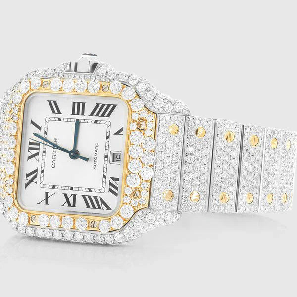 Cartier Santos Two-Tone Moissanite, 40mm