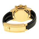 Rolex Daytona Black Dial, Yellow Gold With Rubber Strap