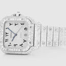 Cartier Santos Black Moissanite with Arabic Numerals, 40 mm