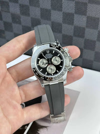 Rolex Daytona Black Dial With Rubber Strap