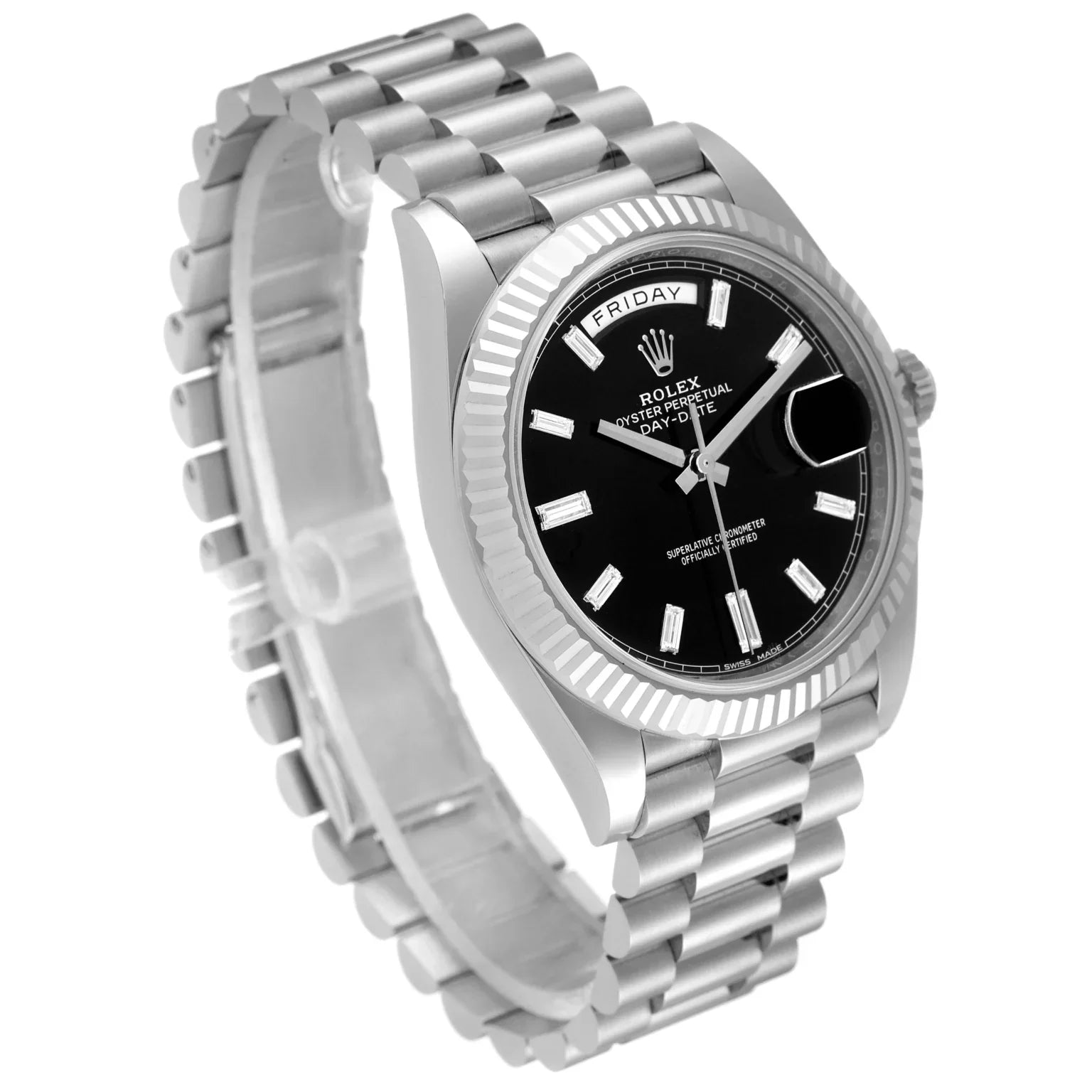 Rolex Day-Date Black Baguette Dial, 40 mm