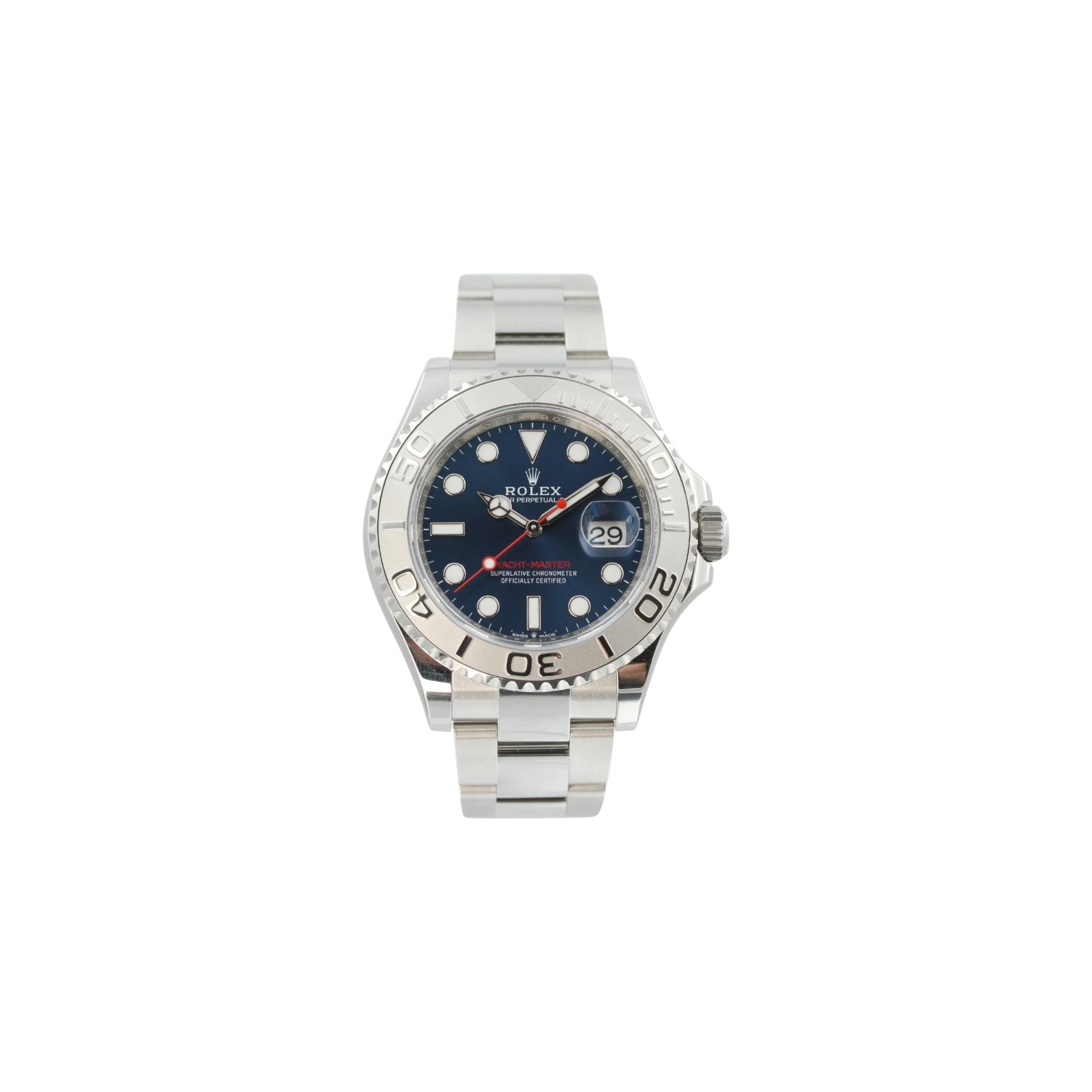 Rolex Yacht Master Silver Blue Dial, 40mm