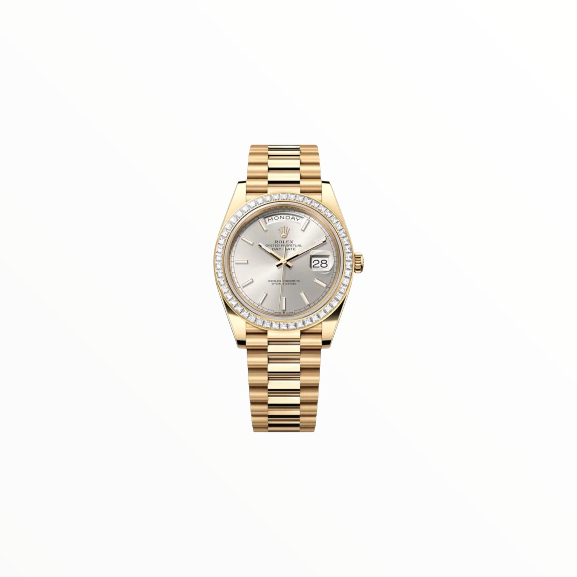 Rolex Day-Date Silver Dial, 40 mm