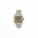 Cartier Santos Bicolor Moissanite With Gold Dial, 35 mm