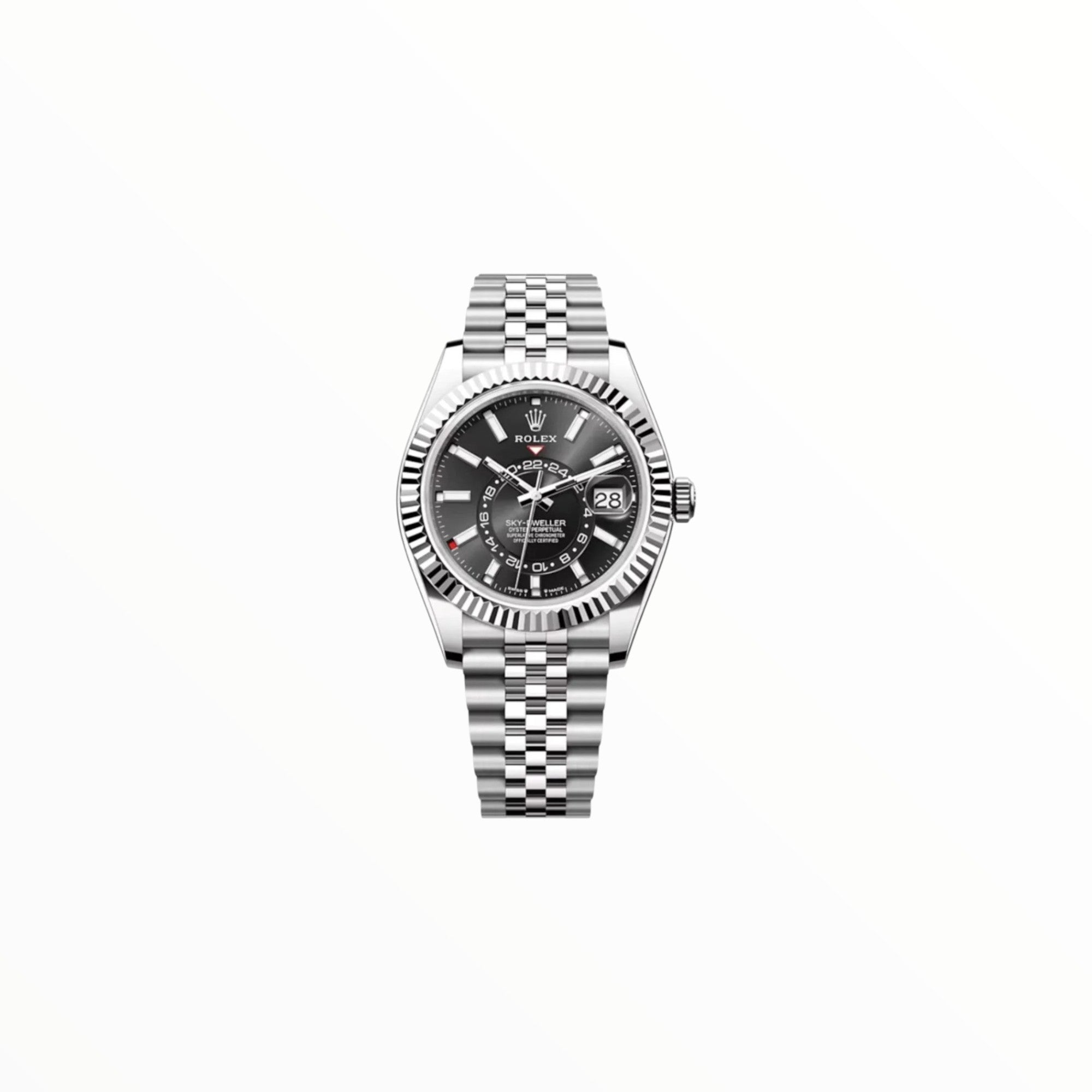 Rolex Sky-Dweller Glossy Black Dial Jubilee
