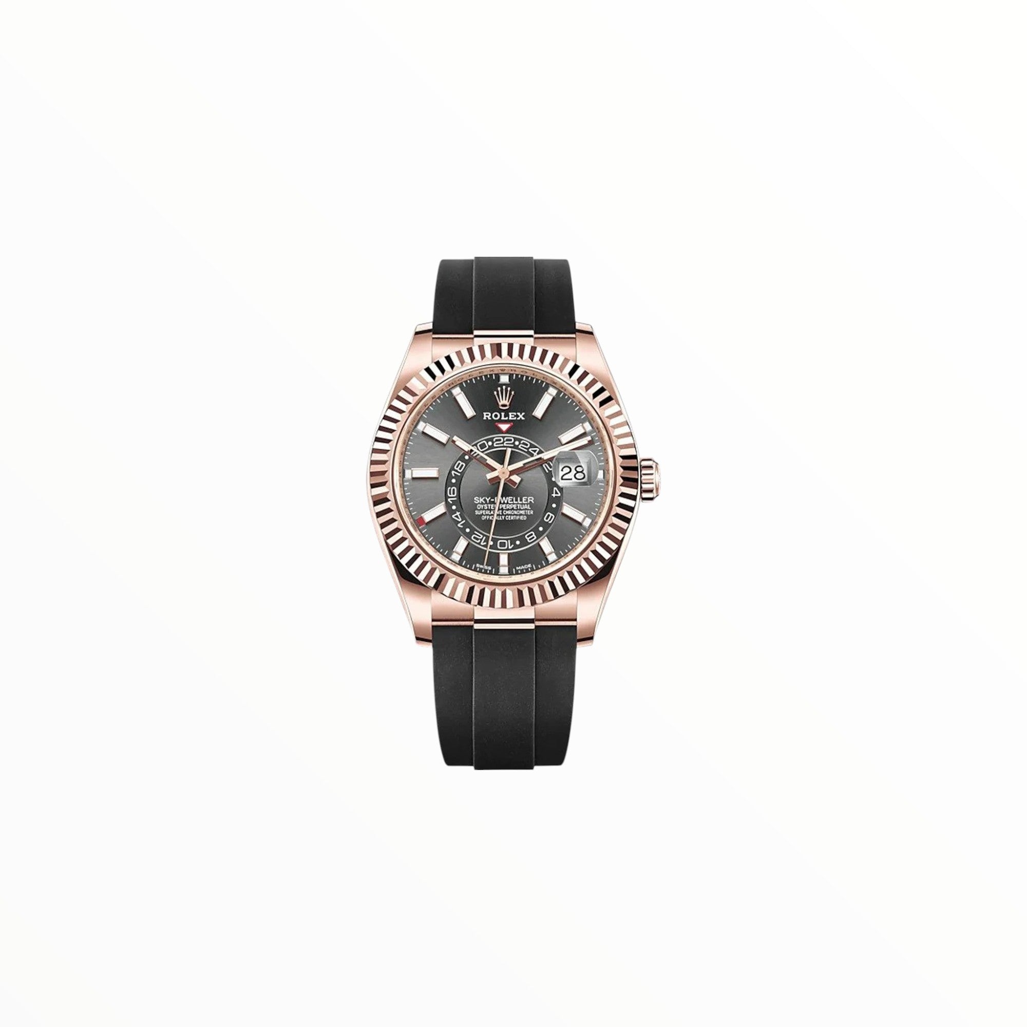 Rolex Sky-Dweller Black Dial with Rubber Strap